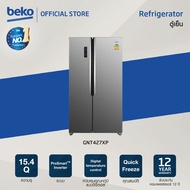 Beko [ส่งฟรี] ตู้เย็น Side by Side 2ประตู GNT427XP ขนาด15.4 คิว สีPrepainted Inox ระบบProSmart™ AirFreshFilterกรองกลิ่นในช่องแช่เย็น รับประกันคอมเพรสเซอร์ 12 ปี On-site Service