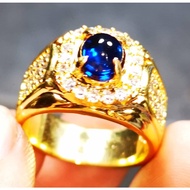 Blue Mustik4 Centipede Gemstone Ring Super Crystal