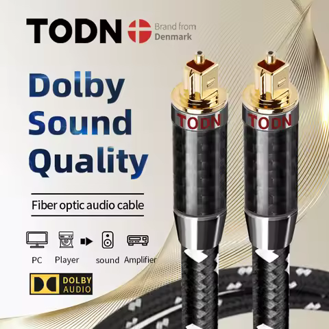TODN Digital Optical Audio Cable Toslink SPDIF optic fibre cable Cable for HiFi5.1 7.1 Amplifiers Bl