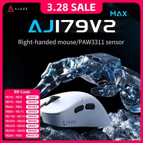 AJAZZ AJ179 v2 MAX Wireless Gaming e-Sport 1K Polling Rate Lightweight Design Ergonomic PAW3311 Sens