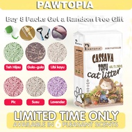 【COD】PAWTOPIA cassava cat litter tofu cat litter pasir kucing murah barang kucing tofu cat litter sa