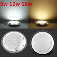 Glass led panel light Round 6W 12W 18W  downlights luces for home Kitchen SMD 5730 6000K 3000K with drive AC85-265V by D