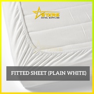 STARS White Fitted Sheet Hotel/Cadar Putih Hotel/Cadar Hotel Queen/White Bedsheet Hotel Quality/酒店床单