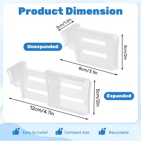 4/8pcs Refrigerator Storage Divider Clip,Fridge Door Storage Partition Expandable Baffle Dividers Ki