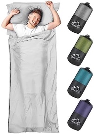 Sleeping Bag Liner Sleep Sack & Travel Sheets Lightweight Single and Portable Camping Sleeping Bag L