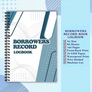 A5 Borrowers Record Logbook Booklet Notebook