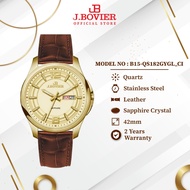 J.Bovier Quartz Day & Date Classic Sapphire Men Watch | Casual Watch | Fashion Watch B15-QS182GYGL_C