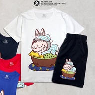 Bộ Quần Áo Cotton Cho Bé LABUBU ART2 size từ 7kg - 32kg 4 màu áo 95% cotton 5% spandex quần có túi B