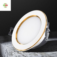 RADIV Down Lights, Tricolor Dimmable Recessed LED Downlight, Small Energy Saving 5W 7W Anti Glare Ceiling Spot Lights Indoor