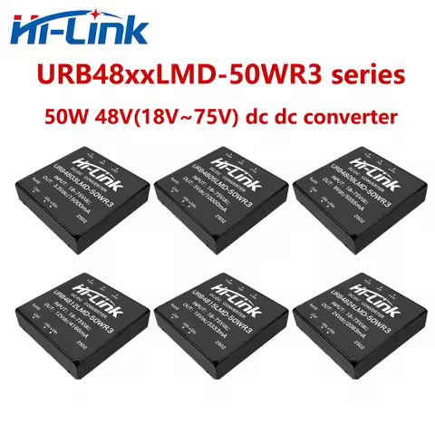 50W DC 18-75Vdc to 9V/12V/15V/24V URB4809LMD-50WR3 URB4812LMD-50WR3 URB4824LMD-50WR3 DC-DC Power Sup