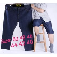 OXEN Men's Plus Size Jeans Denim L/Pants(Plus size 40-50)