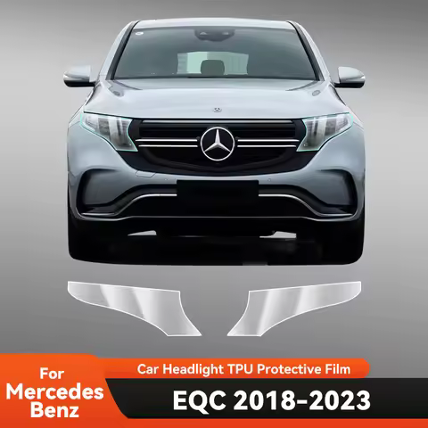 For Mercedes Benz EQC 350 400 2018-2023 Car Headlight Protective Film TPU Pre Cut Anti-Scratch Headl