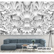 Wallpaper Dinding 3d, Wallpaper Custom 3d Murah, Wallpaper 3d bunga3D