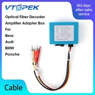 Vtopek Optical Fiber Decoder Amplifier Adapter Box and Cable For Benz ML GL CLS Audi MMI BMW Porsche