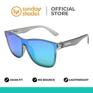 Sunday Shades Neon Reflection Asian Fit, Bounce Free Unisex Sunglasses. Shades for Running, Kayaking
