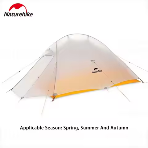 NatureHike Backpack Tent Double Layers Portable Outdoor Hiking TENTS With Free Mat Cloud Up 10d Sili