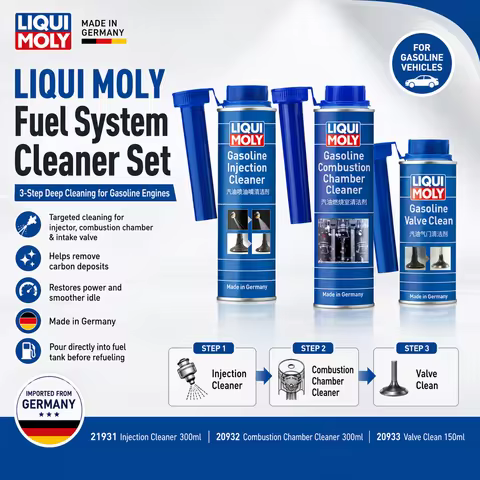 LIQUI MOLY Fuel System Cleaner Set Auto Injector Cleaner Carbon Deposit Removal Fuel Additive Vehicl