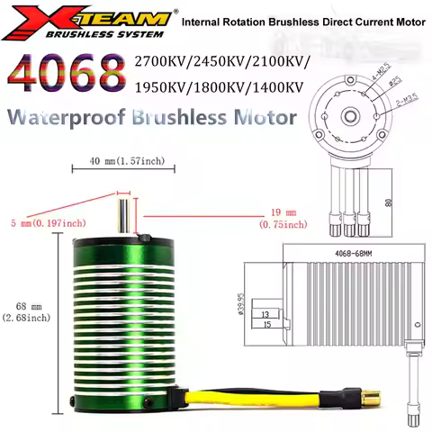 X-Team 4068 Waterproof 2700/2450/2100/1950/1800/1400KV Brushless Motor for 1/8 Traxxas WLtoys RC Dri