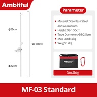 AMBITFUL MF-03 98-150cm 38.6-59 4KG Load-Bear Metal Stainless Steel Studio Telescopic Boom Arm For S
