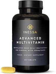 Inessa BIOACTIVE Advanced Multivitamin | Potent, Proven Most Absorbable Form & Optimal Dose CoQ10 10