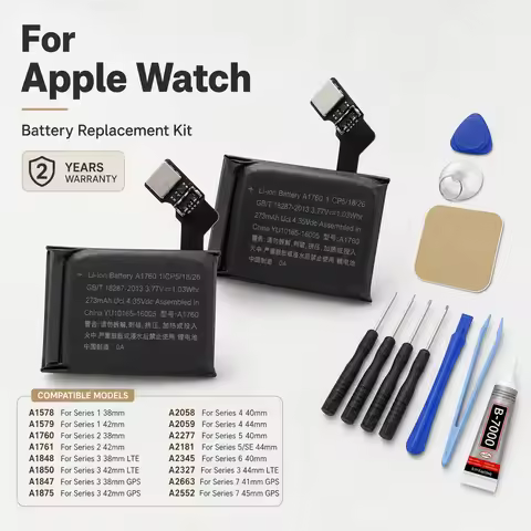 Premium Replacement Battery For Apple Watch Series SE 1 2 3 4 5 6 7, For iWatch S1 S2 S3 LTE S4 S5 S