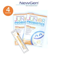 NewGen Junior Probiotics + Prebiotics 2 Billion CFU Bifidobacterium Longum Japan Probiotics Kids Trial Pack 4 Sachets
