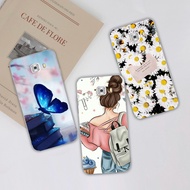 Cases For Samsung Galaxy C9 C9 Pro Beautiful Butterfly Flower Girl Luxury Shockproof Anti-drop Trans