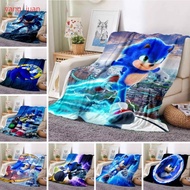 Anime Movie Sonic the Hedgehog Flannel Blanket Room Decor Sofa Cover Bedding Picnic Blankets gift g5