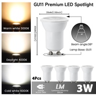 4Pack MR11 GU11 LED Spot Light Bulb 35mm Diameter AC 220V 3W MR11 GU4 GU10 GU5.3 Lamp Bright Mini CO
