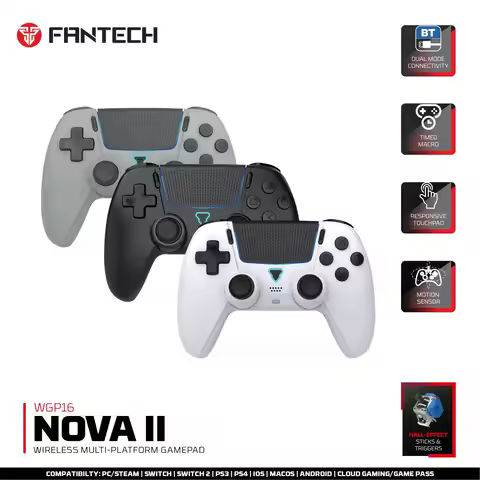 FANTECH NOVA II WGP16 Wireless Gamepad Hall Effect Triggers Bluetooth Gaming Controllers Turbo Vibra