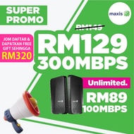 🔥RM89 100mbps🔥 Enjoy Superfast Home Internet with Maxis Home Fibre With Unlimited Kuota Internet - Free Gift Up to RM320