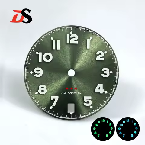 NH35 Dial 28.5mm Number Single Layer Forerunner Dial Blue Lume NH35 Movement Custom Logo 6 O 'clock