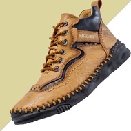 PROMO WOW! COD Import Kulit Asli Orinal Sepatu Pria Tali Boots Tinggi