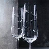 (一對價)270cc 香港【浪漫音悅】Lucaris繞文設計香檳對杯客製化