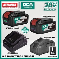 DCA 20V Battery / 20V Charger 4.0AH 5.0AH 2A 4A Changer ( Original DCA Brand )