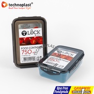 TECHNOPLAST T-Lock Lunch Box 750ml – 4-Lock Food Container Leak-Proof Sealware/