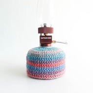 編織藍橙混色瓦斯罐保護套 (登山/露營) 壓縮氣罐 高山氣罐