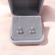 Code:gw690 - Korean Star Circle White Earrings