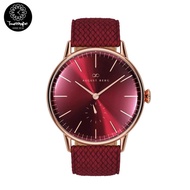 August Berg Serenity Burgundy Perlon Braided Nylon Strap Unisex Watch 10140A15VBY (40mm)