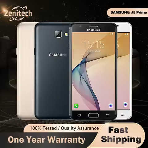 Original Samsung Galaxy J5 Prime G570F 4G Mobile Phone Dual SIM 5.0'' 2GB RAM 16GB ROM CellPhone 13M