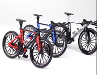 全新 現貨 可動 1 : 10 合金自行車模型 玩具 - TT 計時賽車 藍色 / 銀色 / 紅色