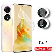 3in 1 Hydrogel Film Front Back Cover Screen Protector And Camera Lens Film For OPPO Reno 10 Pro + Reno 8T 4G 5G A98 A78 A58 4G 5G