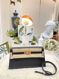 Hermes kelly Elan 黑金山羊皮