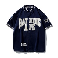 Aape Bape A bathing ape Baseball shirt T-shirt tshirt tee Kemeja Baju Lelaki Men Man Girl Clothes Japan (Pre-order)