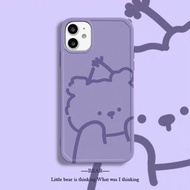 紫色小熊iPhone 12 iPhone 11 X XR XS Max手機殼case Pro Max, Pro, Mini
