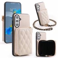 1pc Elegant Luxury Zipper Card Holder Crossbody Wallet Phone Case Compatible With Samsung Galaxy S25