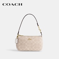 COACH กระเป๋าคล้องมือผู้หญิงรุ่น Nolita 19 In Signature Canvas CW426 IMXDM สีครีม