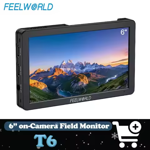 Feelworld T6 6' 4K HDMI On-Camera Field Monitor 1920*1080 Aluminium Camera Monitor