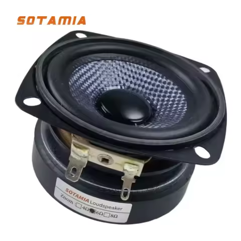 SOTAMIA 1Pcs 3 Inch Audio Power Speaker 6 Ohm 15W Glass Fiber Bass Hifi Music Waterproof Loudspeaker