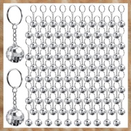[K U Y G] 96Pcs Mini Disco Ball Keychains Disco Ball Favors Mirror 70s 80s 90s Disco Keychain Bulk S